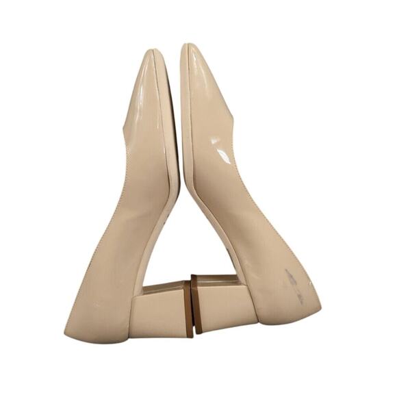 Ron White Shoes Womens 37 Pumps Square Toe Block Heel Patent Leather Lizbeth Tan - Picture 13 of 16